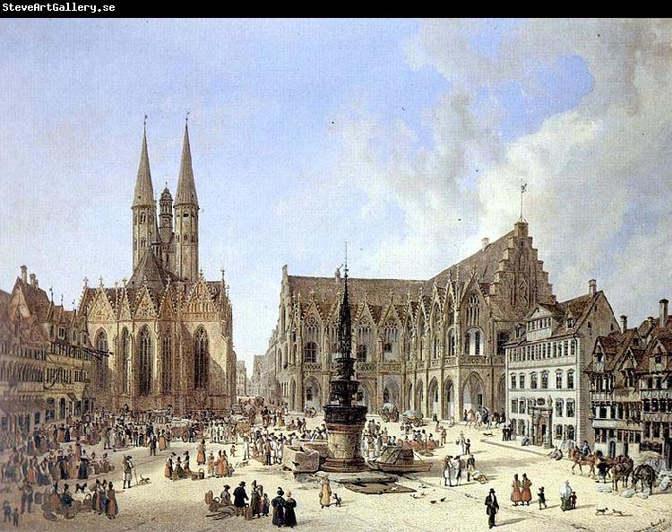 Domenico Quaglio Domenico Quaglio Braunschweig Altstadtmarkt 1834